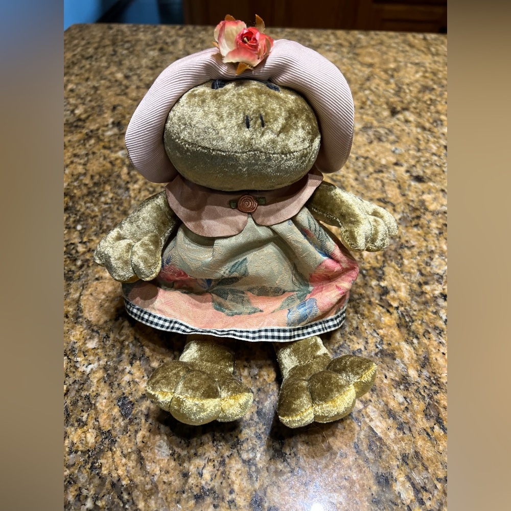 Russ vintage Florida Adorable Plush with Floral Dress and Hat